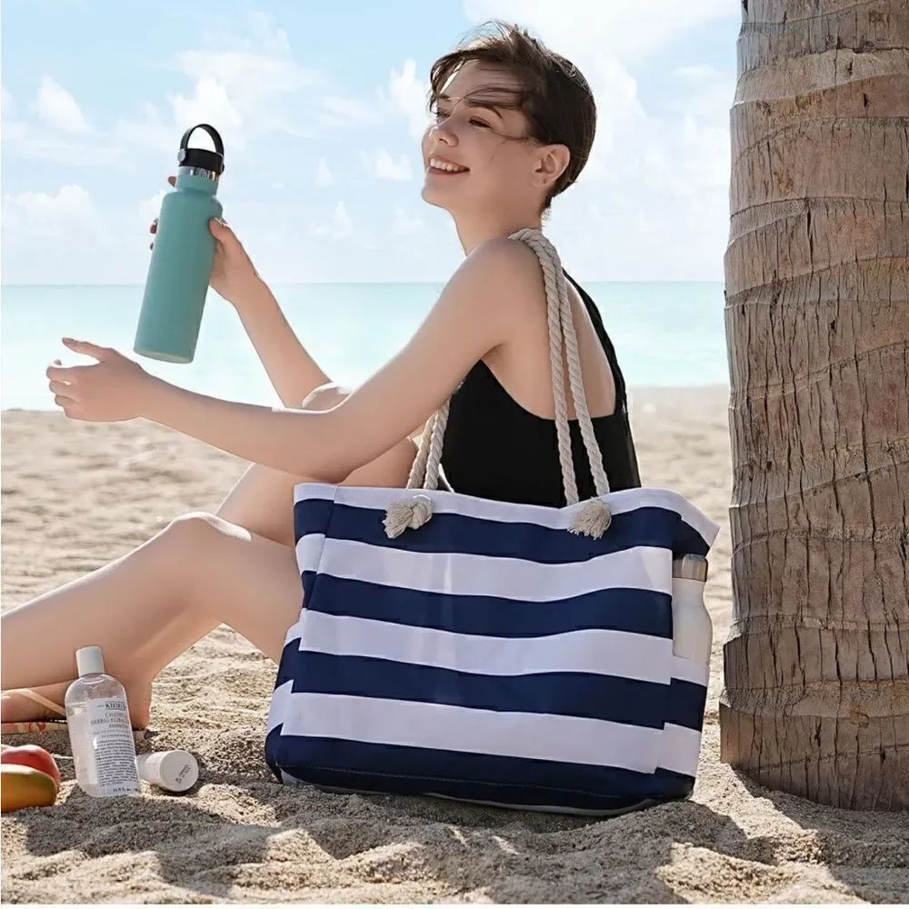 Large Waterproof Sandproof Beach Tote - Picture 4 of 4